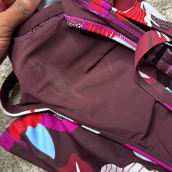 Athleta Square Neck Bra Cup Printed Tankini 34 D DD NWT - Picture 5 of 9